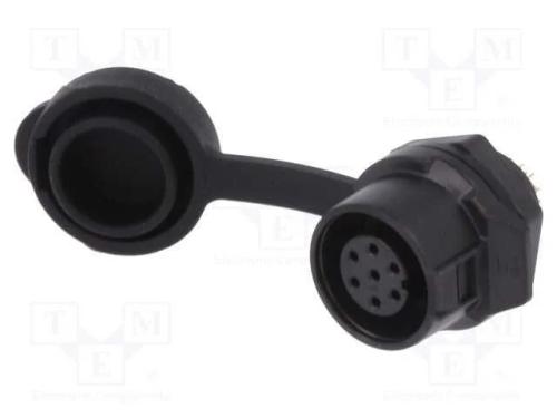 Conector: Redondos, Tomada, Tamanho 12, 02, Fêmea, Pin: 7, Ao Trinco