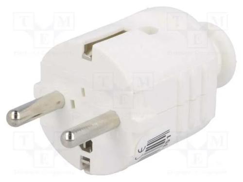 Conector: de alimentação, macho, ficha, 2P+PE, 23.