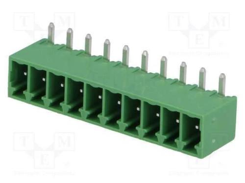 Bloco terminal separável, 3,5mm, faixas: 10, angu.