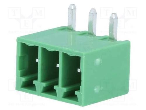 Bloco terminal separável, 3,5mm, faixas: 3, angul.