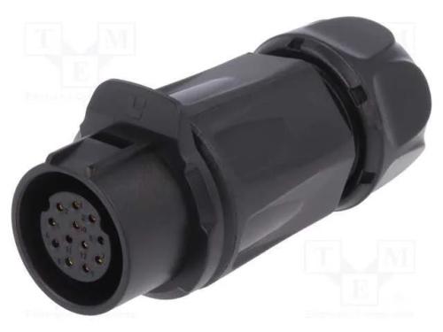 Conector: Redondos, Ficha, Tamanho 20, 02, Fêmea, Pin: 12, Ao Trinco