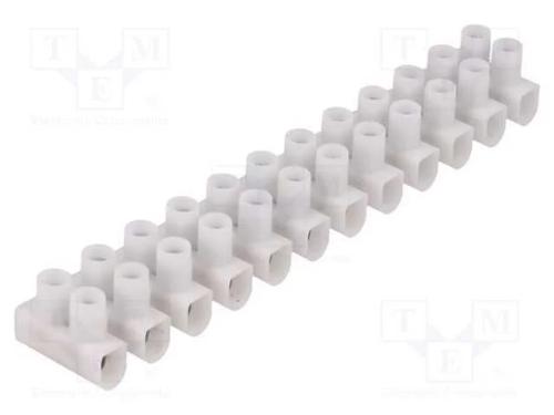 Bloco Terminal, Terminal Parafusado, 1,5&divide;6mm2, 450v, Faixas: 12