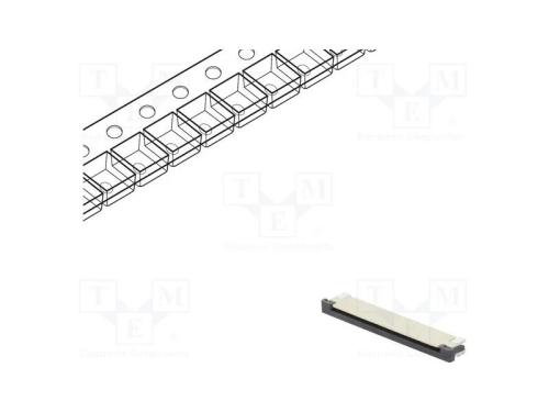 Conector: FFC/FPC, horizontais, PIN: 24, ZIF, SMT.