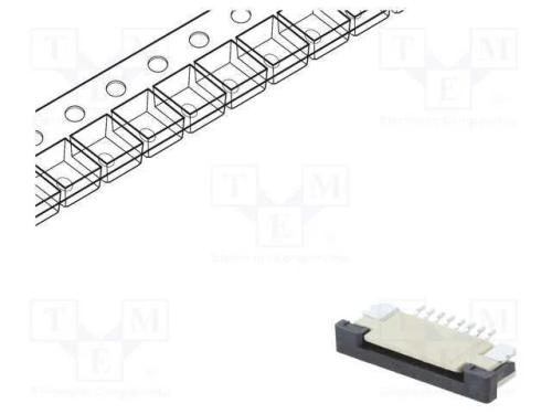 Conector: FFC/FPC, horizontais, PIN: 8, ZIF, SMT,.
