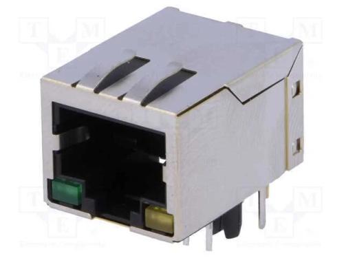 Tomada, RJ45, PIN: 8, blindadas,com díodo LED, Si.