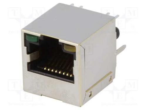 Tomada, RJ45, PIN: 8, blindadas,com díodo LED, Si.