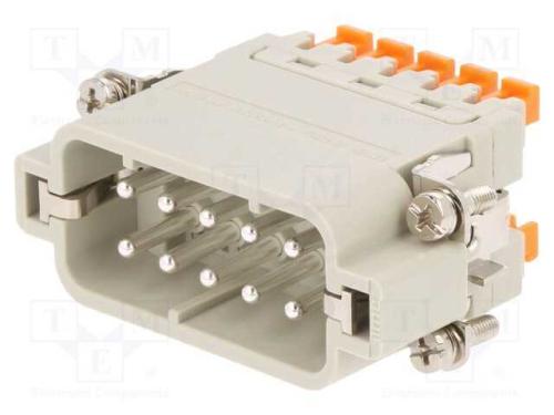 Conector: HDC, macho, CSAH, PIN: 10, 10+PE, taman.