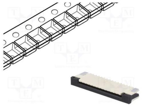 Conector: FFC/FPC, horizontais, PIN: 14, contacto.