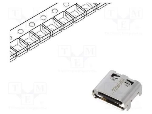 Conector: USB C, PIN: 24, SMT, horizontais, tomad.