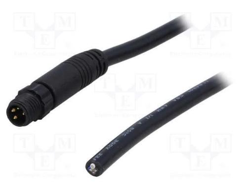 Conector: M8, 1m, macho, PIN: 4, simples, ficha, .