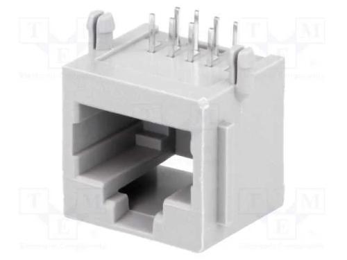 Tomada, RJ45, PIN: 8, Contatos: bronze de fósforo.