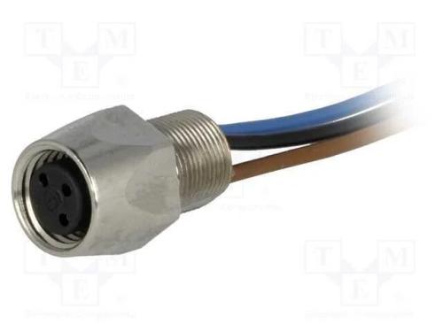 Conector: M8, 0,5m, fêmea, PIN: 3, com cabos, par.
