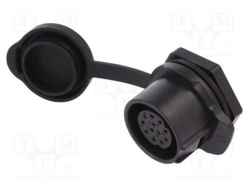 Conector: Redondos, Tomada, Tamanho 20, 02, Fêmea, Pin: 12, Dourado