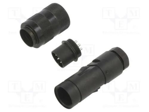 Conector: M16, Ficha, 723, Macho, Pin: 7, Não Blindados, Prateado, 5a