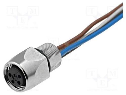 Conector: M8, 0,5m, fêmea, PIN: 4, com cabos, par.