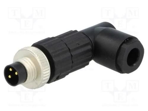 Conector: M8, macho, PIN: 3, angulares 90, com ca.