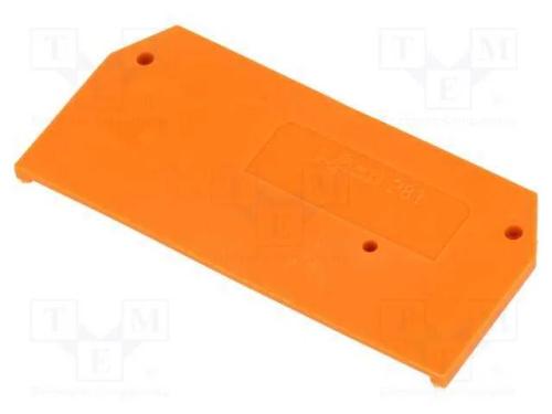 Placa Extrema/ de Separação, 281, Laranja, Aperto.