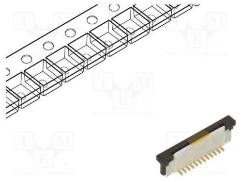 Conector: FFC/FPC, verticais, PIN: 12, ZIF, SMT, .
