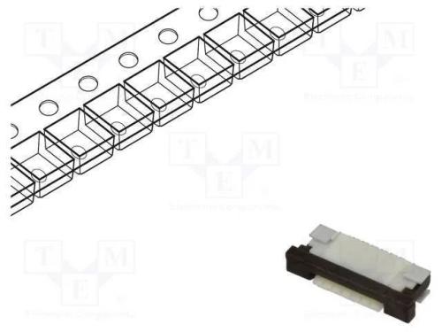 Conector: FFC/FPC, horizontais, PIN: 6, ZIF, SMT,.