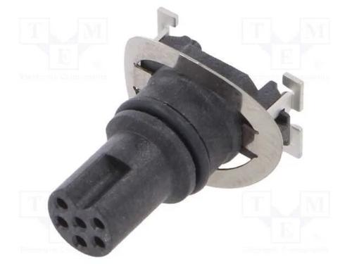 Conector: M8, fêmea, PIN: 6, para PCB, tomada