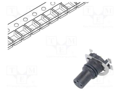 Conector: M8, fêmea, PIN: 3, verticais, para PCB,.