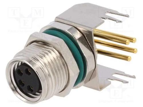 Conector: M8, fêmea, PIN: 4, angulares 90, tomada.