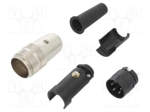 Conector: M16, Ficha, 680, Macho, Pin: 4, Não Blindados, Prateado, 6a