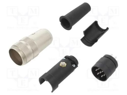 Conector: M16, Ficha, 680, Macho, Pin: 7, Não Blindados, Prateado, 5a