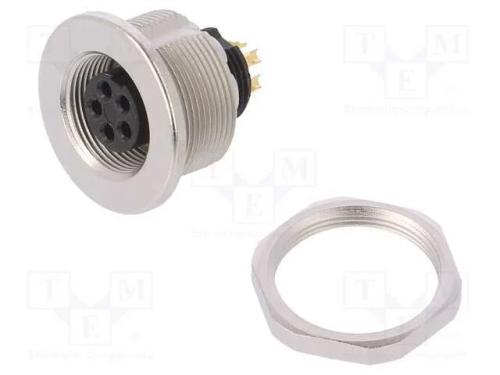 Conector: M9, Tomada, 702,712, Fêmea, Pin: 5, Não Blindados, Dourado