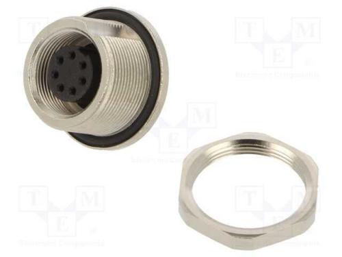 Conector: M9, Tomada, 702,712, Fêmea, Pin: 7, Não Blindados, Dourado