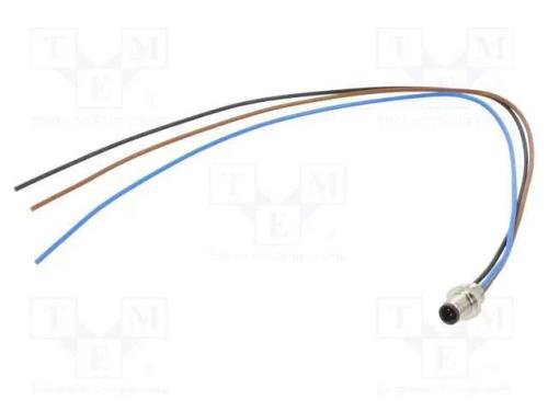 Conector: M5, Tomada, 707, Macho, Pin: 3, Não Blindados, Dourado, 1a