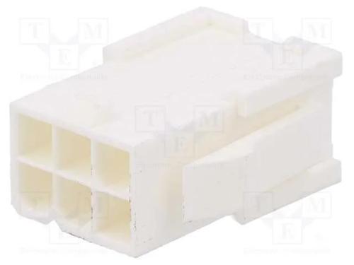 Ficha, Fio-Fio/Placa, Macho, Minitek Pwr 4.2, 4,2mm, Pin: 6, Fci