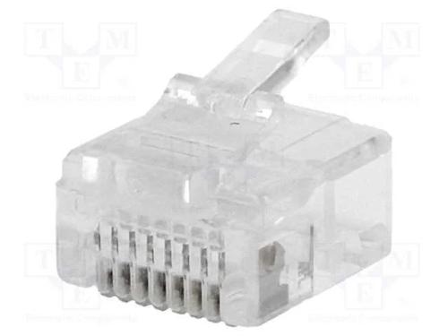 Ficha, RJ45, PIN: 8, curtos, Sistema: 8p8c, com c.
