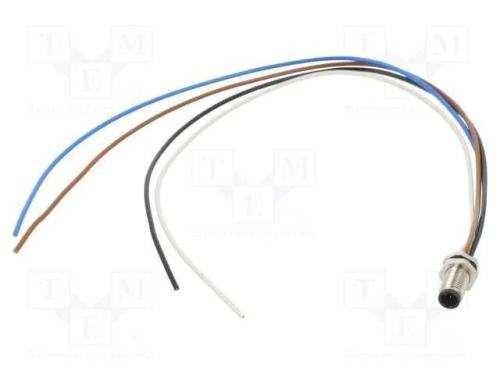 Conector: M5, Tomada, 707, Macho, Pin: 4, Não Blindados, Dourado, 1a