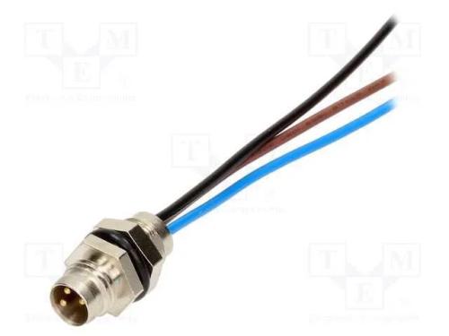 Conector: M8, macho, PIN: 3, com cabos, para pain.