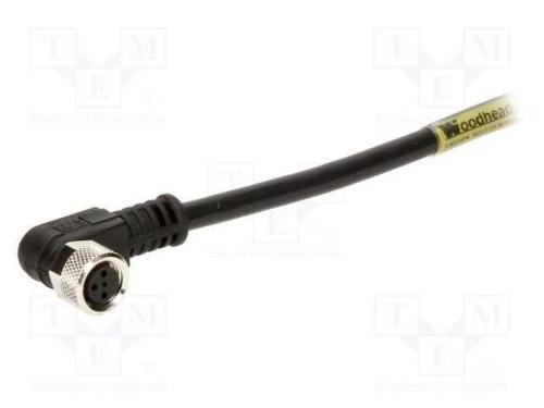 Conector: M8, Fêmea, Pin: 3, Angulares 90, com Cabo, Ficha, 3a, Ip67