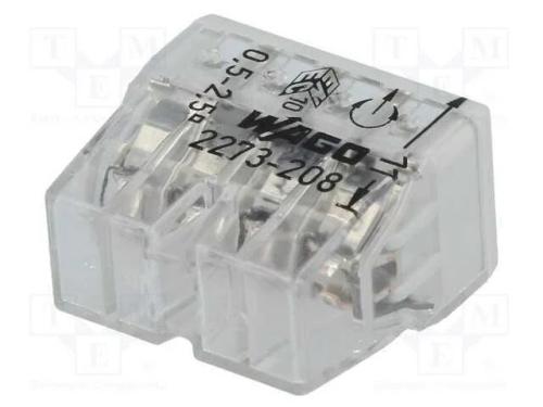 Conector rápido, 2273, aperto de molas, 0,5÷2,5mm.