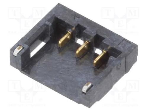 Tomada, Fio-Placa, Macho, 1,2mm, Pin: 3, Smt, para Pcb, -25÷85c