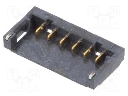 Tomada, Fio-Placa, Macho, 1,2mm, Pin: 6, Smt, para Pcb, -25÷85c