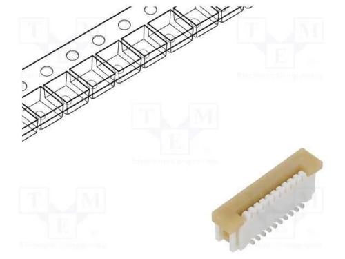 Conector: FFC/FPC, verticais, PIN: 10, ZIF, SMT, .