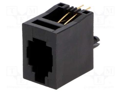 Tomada, Rj9, Pin: 4, Sistema: 4p4c, Tht, Simples