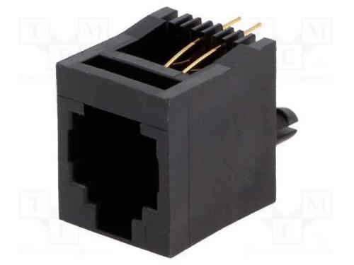 Tomada, Rj11, Pin: 4, Sistema: 6p4c, Tht, Simples