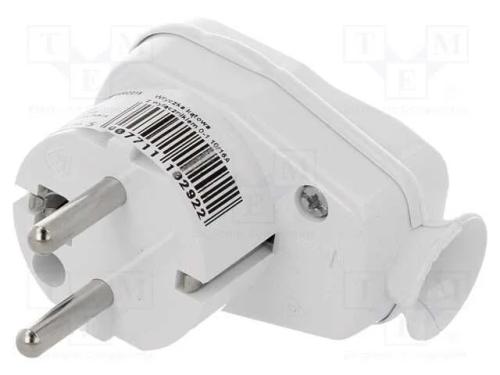 Conector: de alimentação, macho, ficha, 2P+PE, 25.
