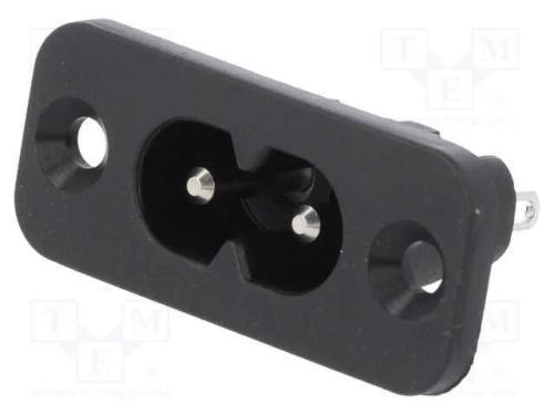Conector: de alimentação, tomada, macho, 2,5A, 25.