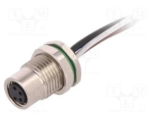 Conector: M8, fêmea, PIN: 4, para painel,porca da.