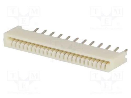Conector: FFC/FPC, simples, PIN: 24, Non-ZIF, THT.