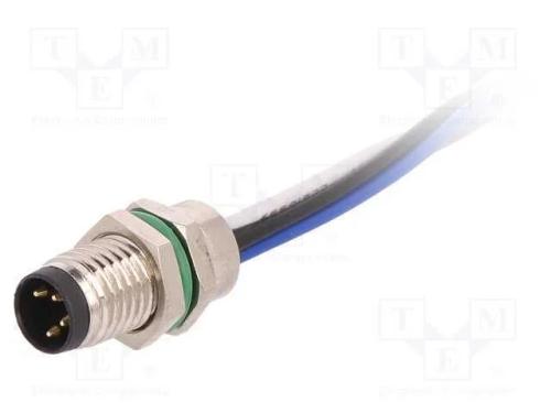 Conector: M8, macho, PIN: 4, para painel,porca da.