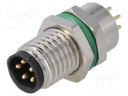 Conector: M8, macho, PIN: 5, para painel,porca da.