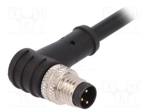 Conector: M8, Macho, Pin: 3, Angulares, Ficha, 3a, Ip67, 60v, 1m, Pvc