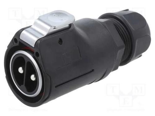 Conector: Redondos, Ficha, Tamanho 28, 02, Macho, Pin: 2, com Trinco
